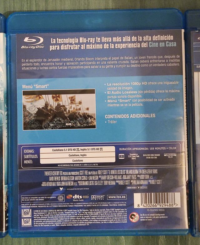 Pack Accion. Aventuras. Cine epico en Blu ray