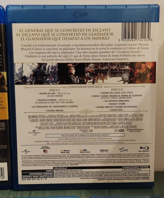 Pack Accion. Aventuras. Cine epico en Blu ray