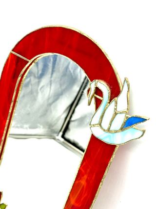 Specchio In Vetro Arredo Vintage Stile Tiffany