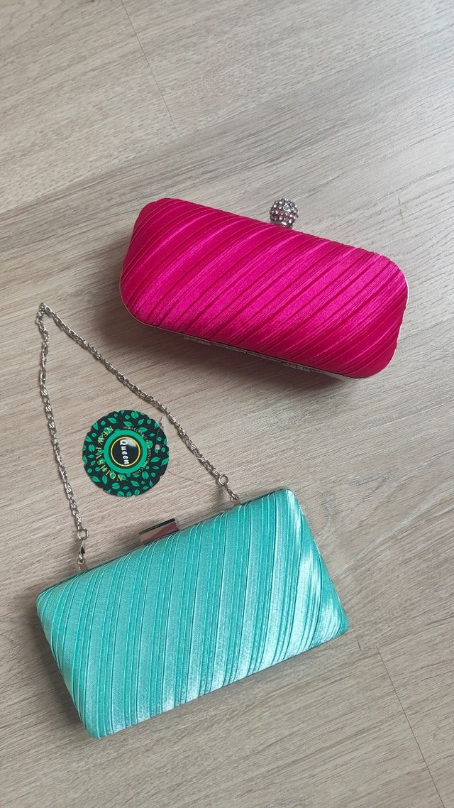Bolso NUEVO y otro Regalo verde fucsia