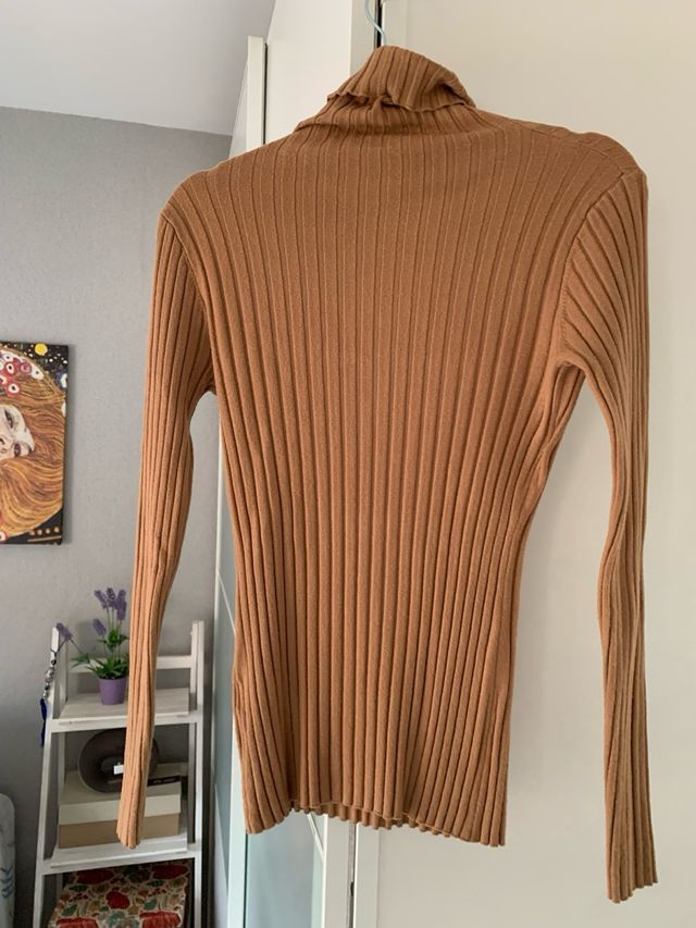 Jersey cuello alto canalé