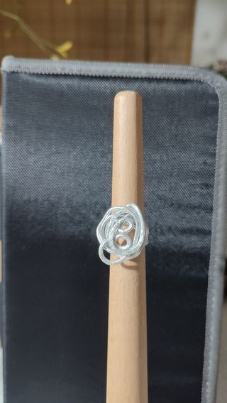 Anello regolabile argentato 
