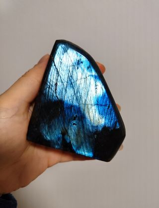 Set Labradorite pietra e portagioielli grigio 