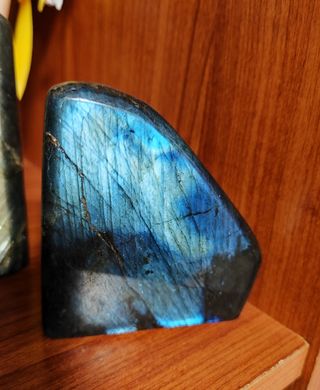 Set Labradorite pietra e portagioielli grigio 