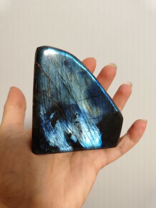 Set Labradorite pietra e portagioielli grigio 