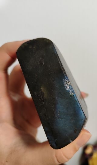 Set Labradorite pietra e portagioielli grigio 
