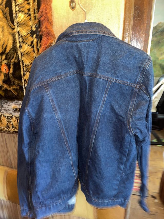 Chaqueta vaquera forrada en pana beige, unisex