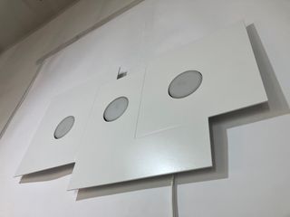 Lampada soffitto sagomata metallo bianco