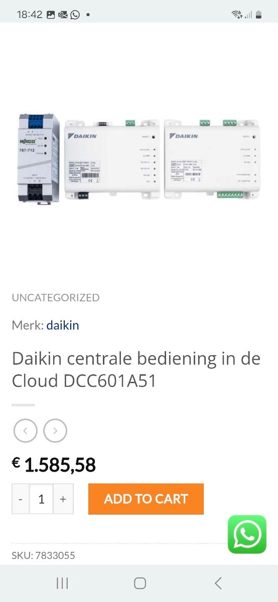 Control central inteligente daikin