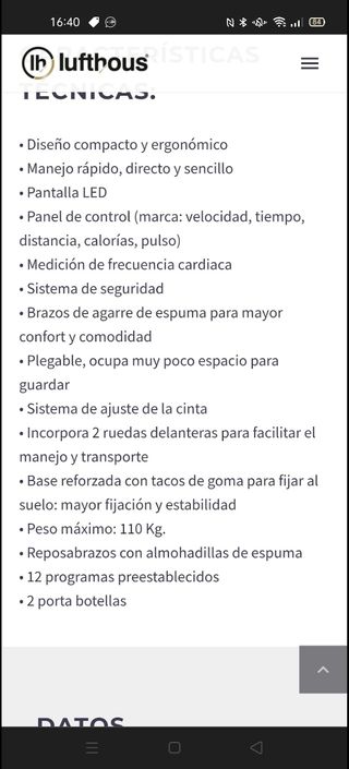 Cinta de correr 