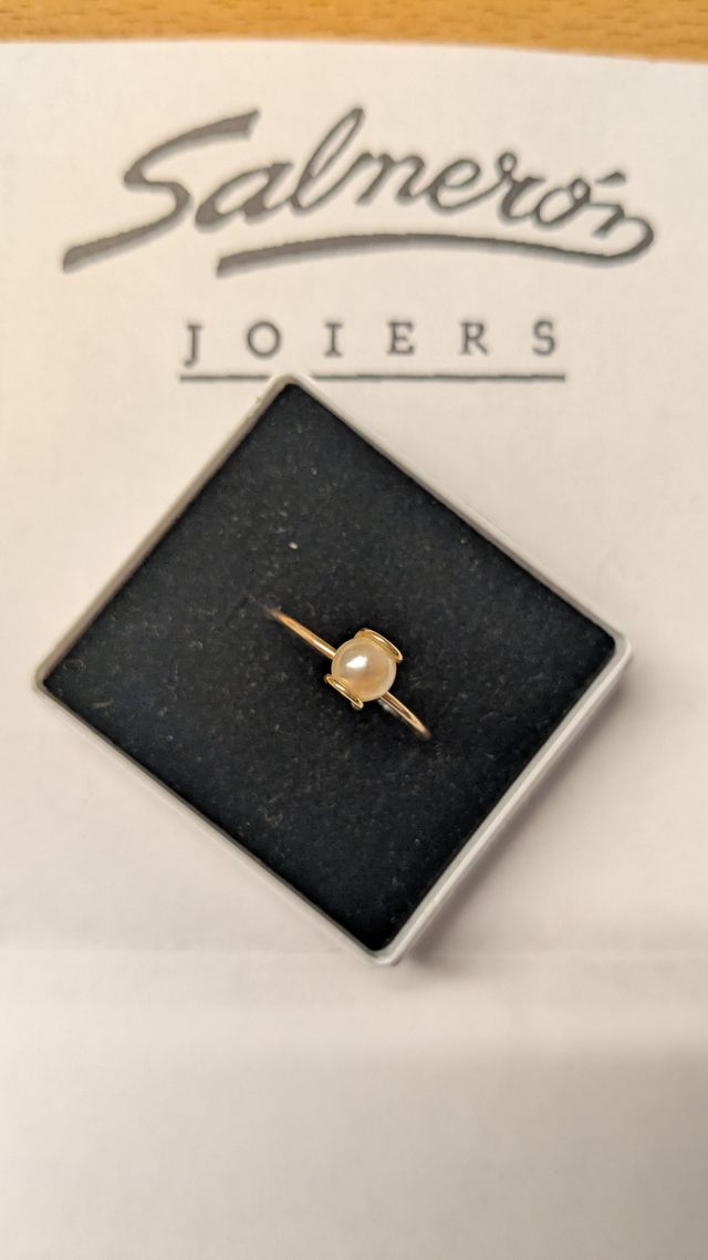 Anillo Goldfilled con una Perla