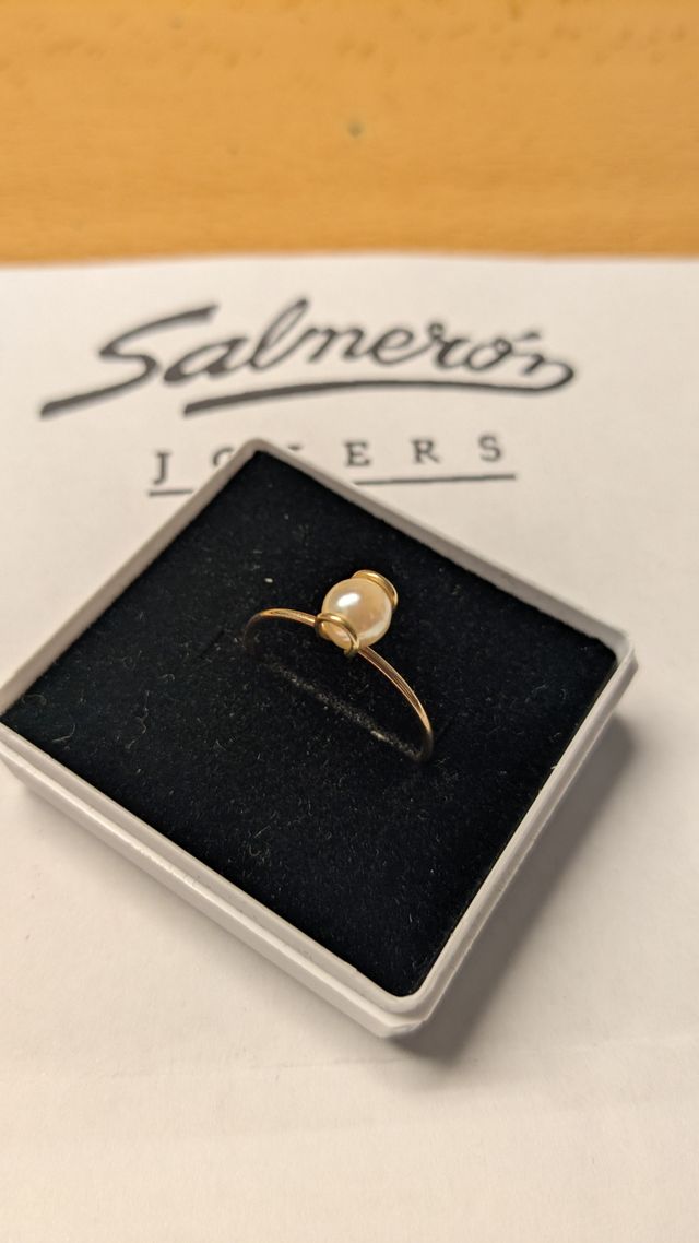 Anillo Goldfilled con una Perla