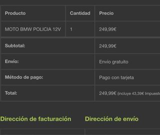 MOTO BMW POLICIA 12V marca ATAA