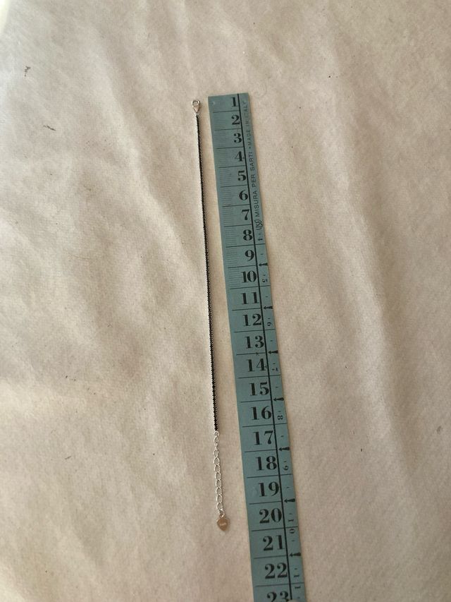 Bracciale tennis argento e zirconi neri