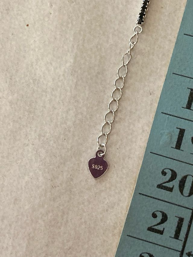 Bracciale tennis argento e zirconi neri