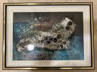 Quadro vintage metallo legno 