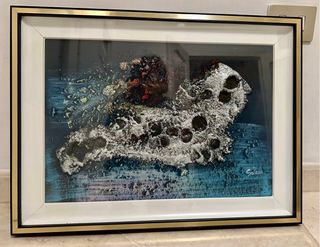 Quadro vintage metallo legno 
