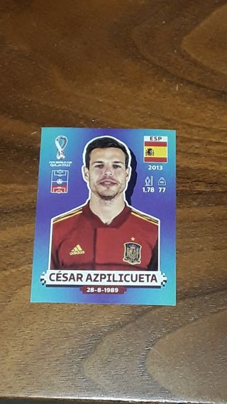 Cromo César Azpilicueta de España mundial qatar  