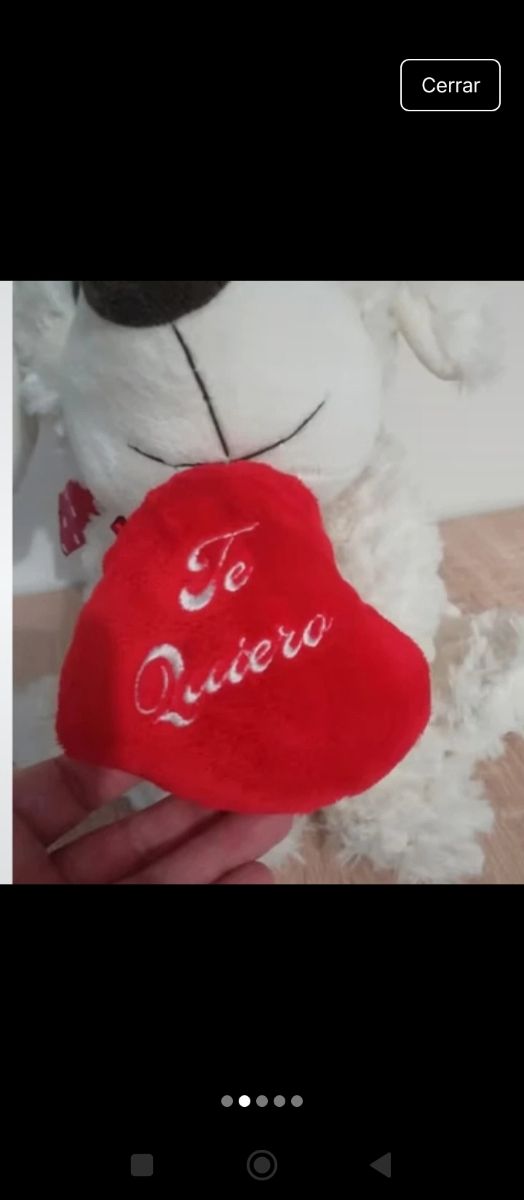 Peluche perro Te quiero