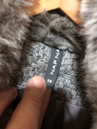 Abrigo Naf Naf gris 38