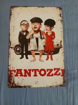 Targa retrò FANTOZZI caricatura mitica