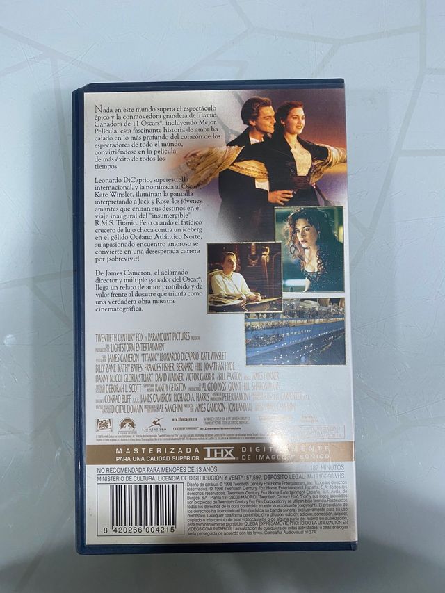 Pelicula Titanic VHS