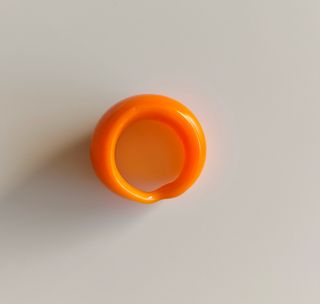 Anillo de vidrio de Murano naranja