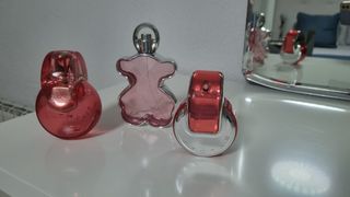 Bottiglie di profumo Tous e Bvlg vuote