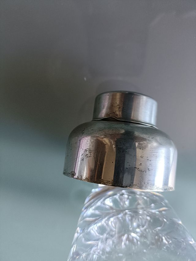 Shaker cristallo e argento 800