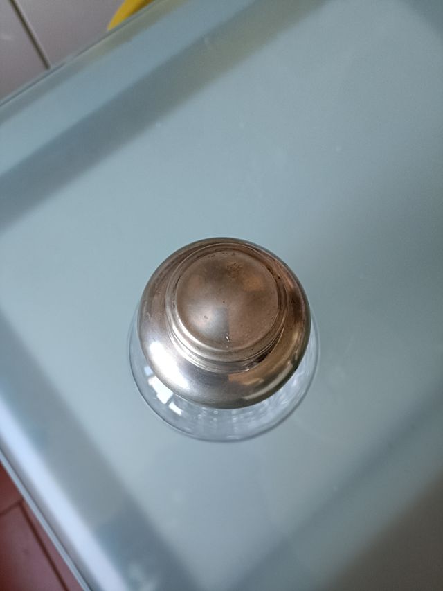 Shaker cristallo e argento 800