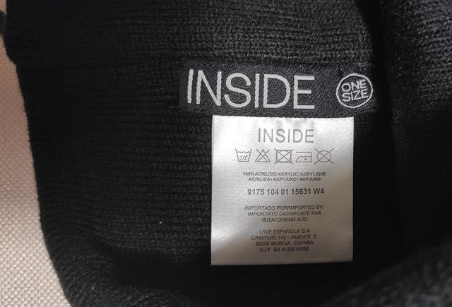 Gorro  hombre. Marca INSIDE