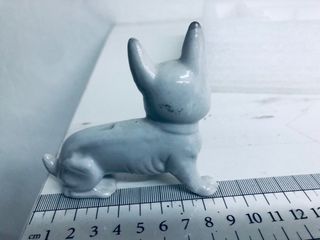 perro vintage buldog mini escultura ceramica