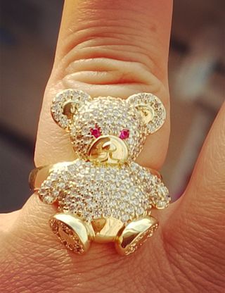 Anillo laminado en oro de 18k