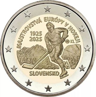 Moneda 2€ Eslovaquia 2025 "Hockey Hielo"----SC.
