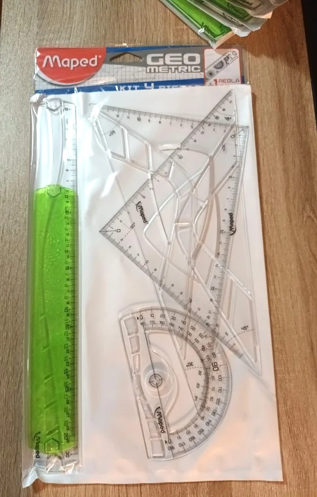 Lote 13 Kits de reglas 4+1 Geometric Maped