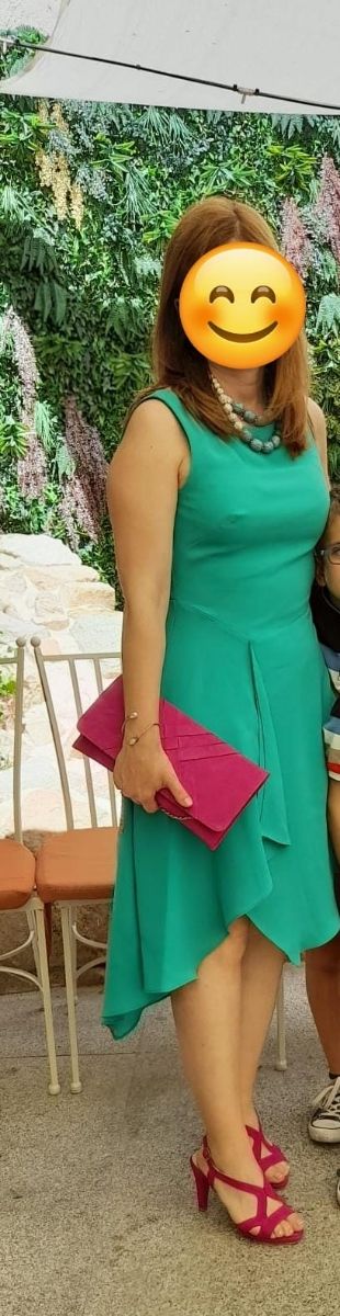 Vestido coctel verde