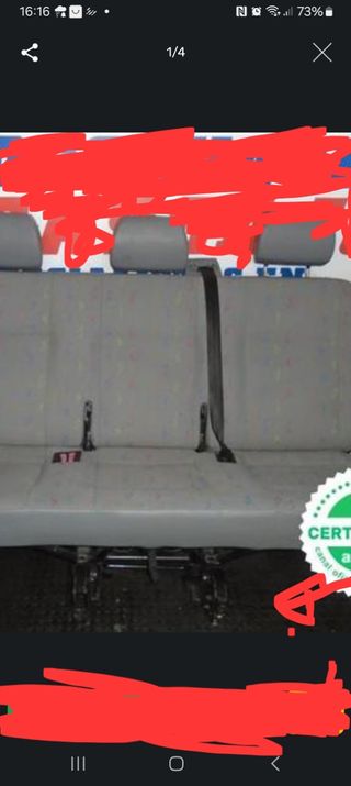 Transporter t5 asiento 3 fila,