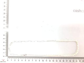 collar plata 925mm con piedra con perla 22cm