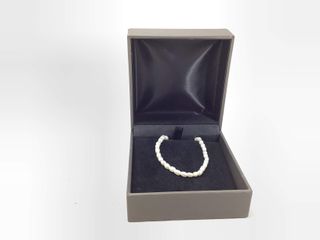 collar plata 925mm con piedra con perla 22cm