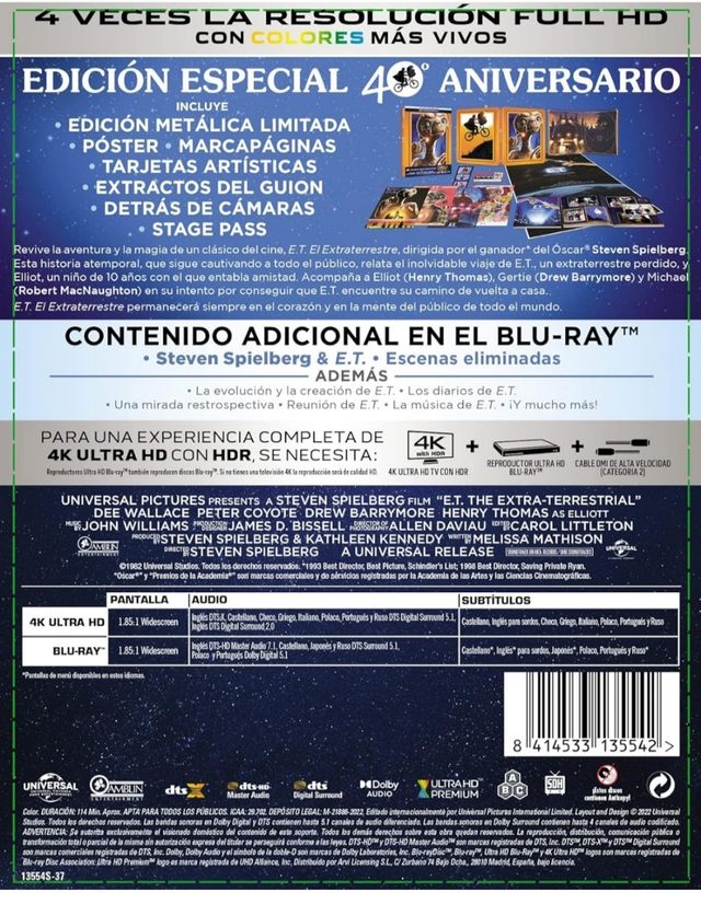 E.T. El extraterrestre 4k steelbook