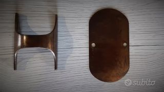 35x Maniglia vintage anni 70 bronzata con basament