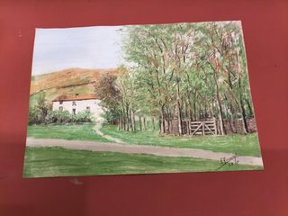 Set tre quadri dipinti a mano