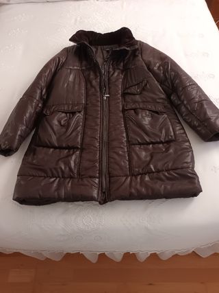 Parka- Anorak- abrigo marrón chocolate
