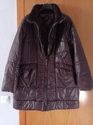 Parka- Anorak- abrigo marrón chocolate