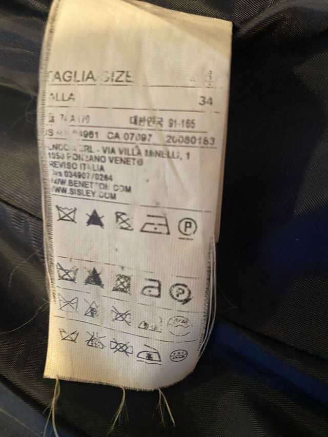 Cappotto blu da donna Sisley