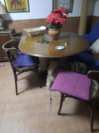 mesa de salón extensible madera 