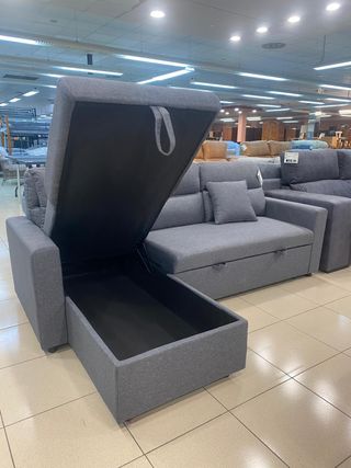 Sofá cama chaise longue gris marengo NUEVO