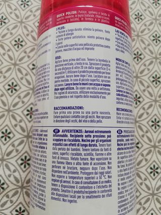 Stanhome Quick Polish elimina polvere