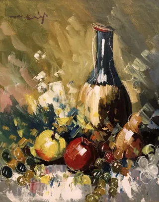 Chianti classico - Óleo sobre lienzo Marouflage.