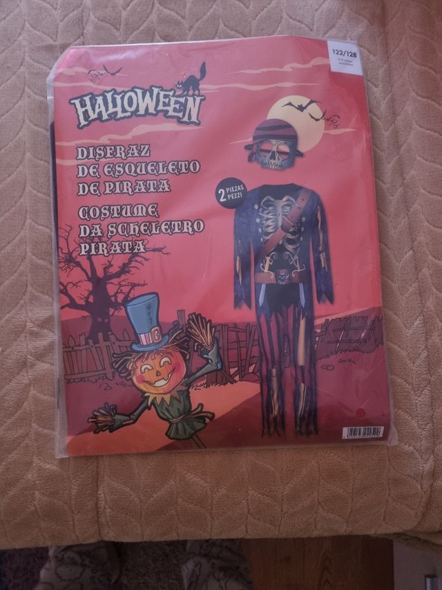 Disfraz carnaval esqueleto pirata